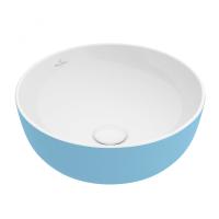 Раковина Villeroy & Boch Artis 417943BCW1 накладная, Ø43 см, Frost (голубой) с покрытием CeramicPlus