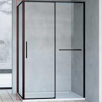 Душевая стенка Vincea Slim Soft 80 VSG-1SS800CLB профиль черный, стекло прозрачное
