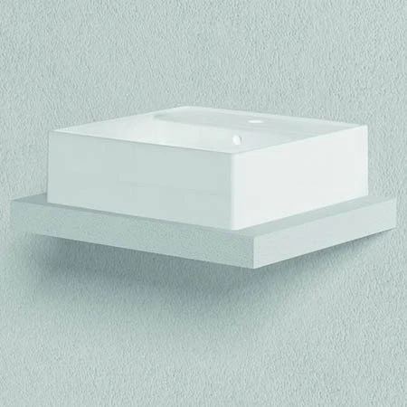 раковина bien infinitum inlg04601fd1w3000 46х46 см, накладная, белая