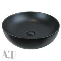 Раковина накладная 49,5 см AeT Elite Round L601T0R0V0105, черный матовый