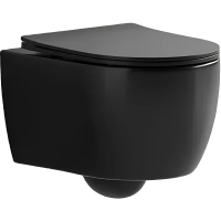 Унитаз Cerutti SPA Oglio Aria MB CT9239 подвесной черный матовый с сиденьем микролифт