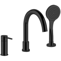 Смеситель Gessi Via Tortona 18637#299 для ванны, на борт, на 3 отверстия, цвет черный XL