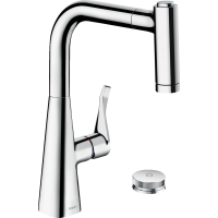 Смеситель для кухни Hansgrohe Metris Select M71 73805000, хром