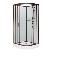 Душевая кабина Frank F420 Black без крыши 120х120