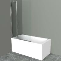Шторка на ванну BelBagno UNO-V-11-90/150-C-Cr профиль хром, стекло прозрачное
