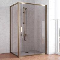 Душевой уголок Vegas Glass ZP+ZPV 120*80 05 05 профиль бронза, стекло бронза