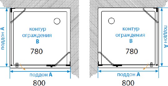 душевой уголок акватон lax l квадратный 80×80 см 1ax015ssxx000