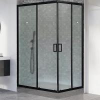 Душевой уголок Royal Bath HPD 120×80 RB8120HPD-C-BL профиль черный, стекло матовое
