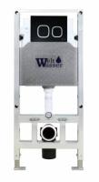 Инсталляция для унитазов WeltWasser WW AMBERG 506 ST BL с черной кнопкой смыва