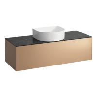 Laufen Laufen Sonar Тумба под раковину 117.5х45.5х34см., подвесная, 1 ящик, цвет: медь/черный мрамор