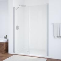 Дверь для душевой кабины в нишу Vegas Glass EP-F-2 180 07 01 профиль матовый хром, стекло прозрачное