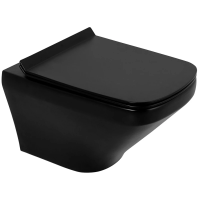 Унитаз подвесной BelBagno Sela BB3201CHR-MB безободковый, без сиденья, цвет черный матовый