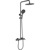 Душевая система Abber Emotion AF8816NGL 250 мм, со смесителем, никель