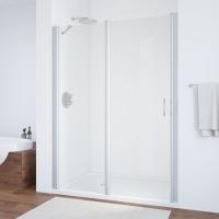 Дверь для душевой кабины в нишу Vegas Glass EP-F-1 155 07 01 профиль матовый хром, стекло прозрачное
