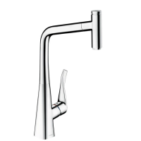 Смеситель для кухни 320 с выдвижным изливом Hansgrohe Metris Select M71 14884000, хром