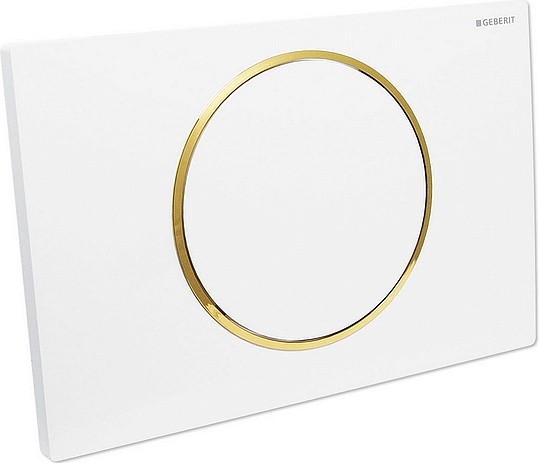 кнопка для инсталяции geberit sigma 10 115.758.kk.5 белый / цвет золото