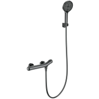 Термостат для душа Wonzon & Woghand WW-B2057-A-BGG с душевым гарнитуром, темный графит матовый Термостат для душа Wonzon & Woghand WW-B2057-A-BGG с душевым гарнитуром, темный графит матовый