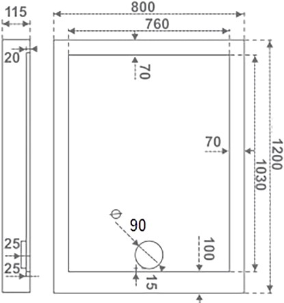 душевой поддон good door олимпик 120×80 пн00056