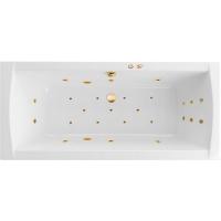 Акриловая ванна Excellent Aquaria Lux 180x80 "ULTRA" цвет золото с гидромассажем