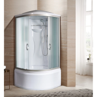 Душевая кабина River Rein 80x80x43 МТ 10000001308 профиль Матовый хром задняя стенка Белая