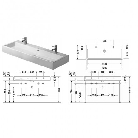 накладная раковина в ванную duravit vero 0454120024