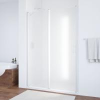 Дверь для душевой кабины в нишу Vegas Glass EP-F-1 130 01 10 профиль белый, стекло сатин