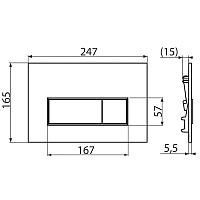 кнопка для инсталляции alcaplast thin m575 цвет золото