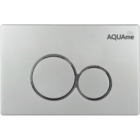 Кнопка смыва AQUAme AQM4101S для инсталляции, сатин/хром/сатин