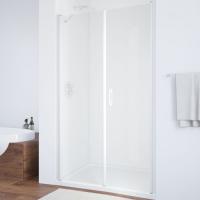 Дверь для душевой кабины в нишу Vegas Glass EP-F-2 100 01 01 профиль белый, стекло прозрачное