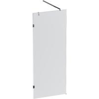 Душевая стенка Am.Pm X-Joy W94WI-80-F1-MTE, 80 см, со свободным входом, профиль хром матовый, стекло прозрачное