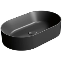 Раковина GSI Kube X 945826 накладная, 60x37 см, Ardesia opaco (Черный матовый)
