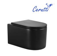 Унитаз Cerutti SPA Tanaro Aria MB CT9238 подвесной, с сиденьем микролифт, черный матовый