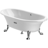 Ванна чугунная Roca Newcast White 233650007 170x85 см, отдельностоящая, с антискользящим покрытием, белый