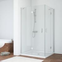 Душевой уголок Vegas Glass AFA-F 100*90 07 01 профиль матовый хром, стекло прозрачное