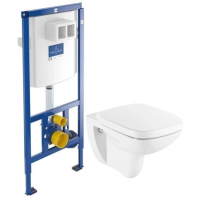 Комплект подвесной унитаз Roca Debba 346997000 + ZRU9302826 + система инсталляции Villeroy & Boch 92246100
