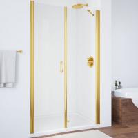 Дверь для душевой кабины в нишу Vegas Glass EP-F-2 100 09 01 профиль золото, стекло, стекло прозрачное