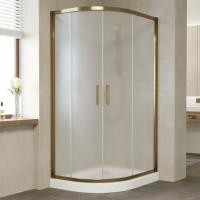 Душевой уголок Vegas Glass ZS-F 100*90 05 10 профиль бронза, стекло сатин