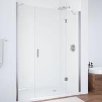 Дверь для душевой кабины в нишу Vegas Glass AFP-F 130 08 01 профиль глянцевый хром, стекло прозрачное