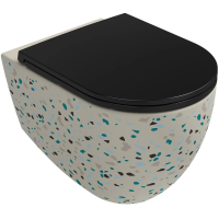 Унитаз подвесной Isvea Infinity Terrazzo 10NF02001SV-2L-TRZ безободковый, белый матовый