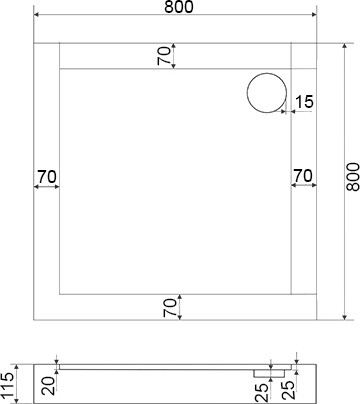 душевой поддон good door форум 80×80 пн00029