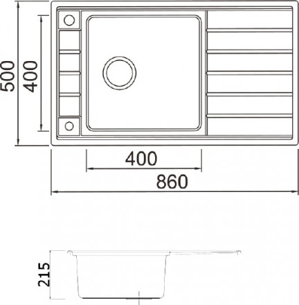 кухонная мойка seaman eco roma smr-8650a с клапан-автоматом