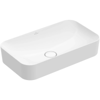 Раковина Villeroy & Boch Finion 414361R1 накладная, 60x35 см, альпийский белый с покрытием CeramicPlus