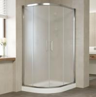 Душевой уголок Vegas Glass ZS-F 110*90 08 10 профиль глянцевый хром, стекло сатин