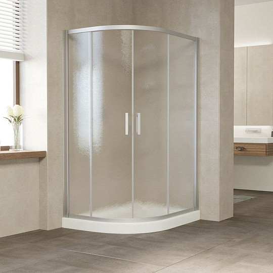 душевой уголок vegas glass zs-f 120*100 07 02 профиль матовый хром, стекло шиншилла
