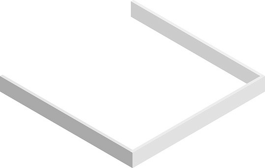 Панель для душевого поддона Эстет Гамма 90х90 ФР-00000885 Белая Панель для душевого поддона Эстет Гамма 90х90 ФР-00000885 Белая