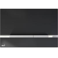Кнопка для инсталляции AlcaPlast Flat Stripe Glass STRIPE-GL1204 цвет черный