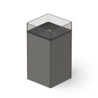 Раковина Dea Design Pedestal Basin DD2017 400 R4 напольная, без отв., Glasstech, прозрачная смола, 40х40х85см., Smoky Black R4