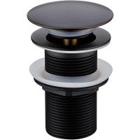 Донный клапан Boheme Black 612-B/2 click-clack, черный