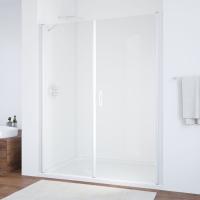Дверь для душевой кабины в нишу Vegas Glass EP-F-2 185 01 01 профиль белый, стекло прозрачное