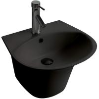 Раковина подвесная WeltWasser Telbach 006 MT-BL 10000003789 45x49 см, цвет черный матовый